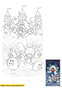 coloriage mario et toad coloriage mario et toad