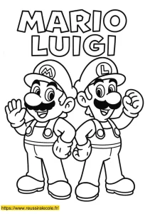 coloriage mario luigi coloriage mario luigi