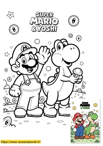 coloriage mario luigi yoshi coloriage mario luigi yoshi