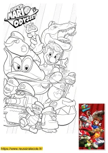 coloriage mario odyssey coloriage mario odyssey