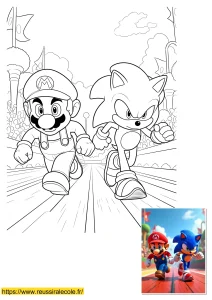 coloriage mario sonic coloriage mario sonic