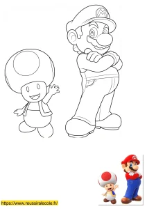 coloriage mario toad coloriage mario toad