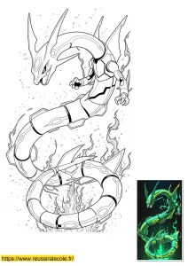 coloriage mega rayquaza coloriage mega rayquaza