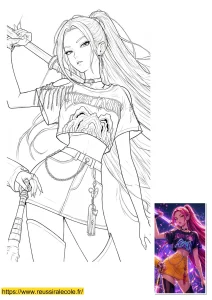 coloriage mira kpop à imprimer coloriage mira kpop à imprimer