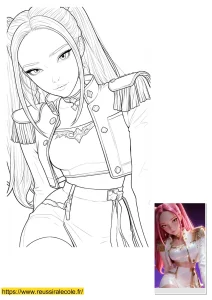 coloriage mira kpop demon hunters coloriage mira kpop demon hunters
