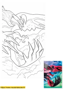 coloriage pokemon yveltal coloriage pokemon yveltal