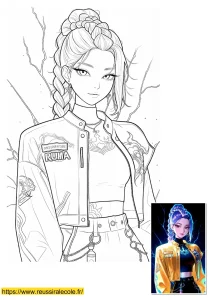 coloriage rumi kpop coloriage rumi kpop