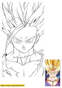 coloriage sangohan