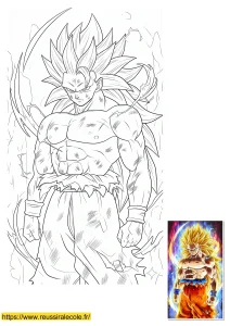 coloriage sangoku super saiyan 3 coloriage sangoku super saiyan 3