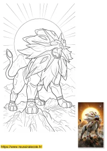 coloriage solgaleo coloriage solgaleo