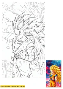 coloriage super saiyan 3 coloriage super saiyan 3