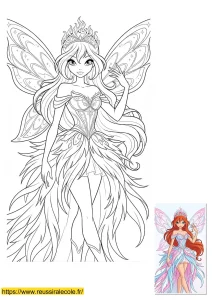 coloriage winx club bloom