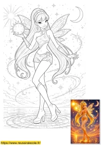 coloriage winx club stella