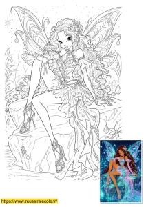 coloriage winx layla