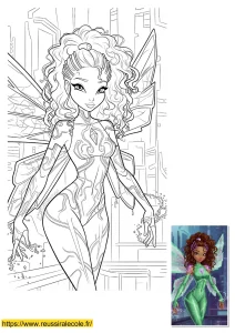 coloriage winx layla