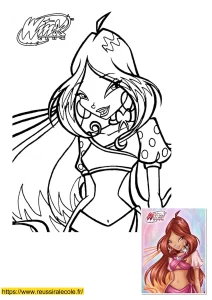 coloriage winx layla