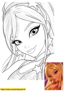 coloriage winx stella