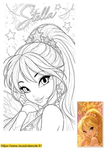 coloriage winx stella