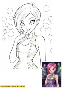 coloriage winx tecna