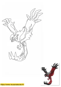 coloriage yveltal coloriage yveltal