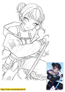coloriage zoey kpop coloriage zoey kpop