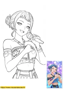 coloriage zoey kpop coloriage zoey kpop