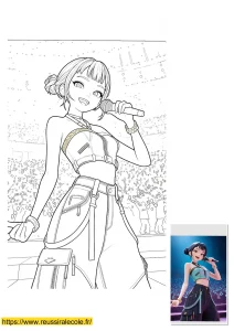 coloriage zoey kpop demon hunters coloriage zoey kpop demon hunters