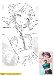 dessin coloriage kpop demon hunters zoey dessin coloriage kpop demon hunters zoey