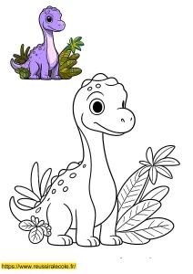 dessin dinosaure kawaii à imprimer dessin dinosaure kawaii à imprimer