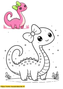 dessin dinosaure kawaii à imprimer dessin dinosaure kawaii à imprimer