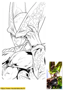 dessin dragon ball z cell