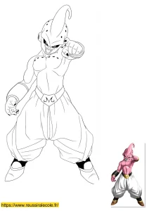 dessin dragon ball z facile boo