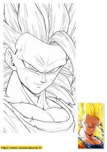 dessin goku ssj3 dessin goku ssj3