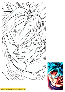 dessin goku super saiyan blue dessin goku super saiyan blue