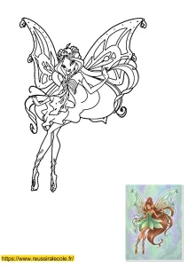 dessin winx flora