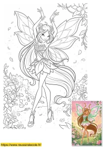 flora winx coloriage
