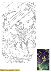 lunala coloriage lunala coloriage