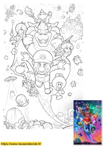 mario galaxy coloriage mario galaxy coloriage