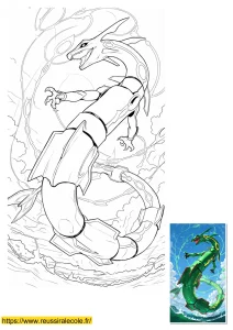 mega rayquaza coloriage mega rayquaza coloriage