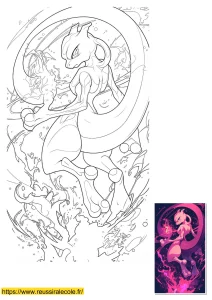 pokemon mewtwo a colorier pokemon mewtwo a colorier
