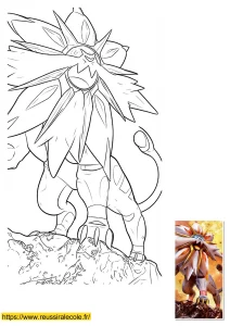 solgaleo coloriage solgaleo coloriage