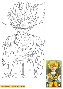 son gohan coloriage à imprimer