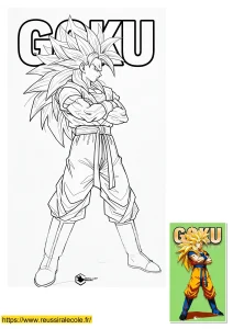 son goku super saiyan 3 coloriage son goku super saiyan 3 coloriage