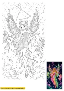 winx flora coloriage